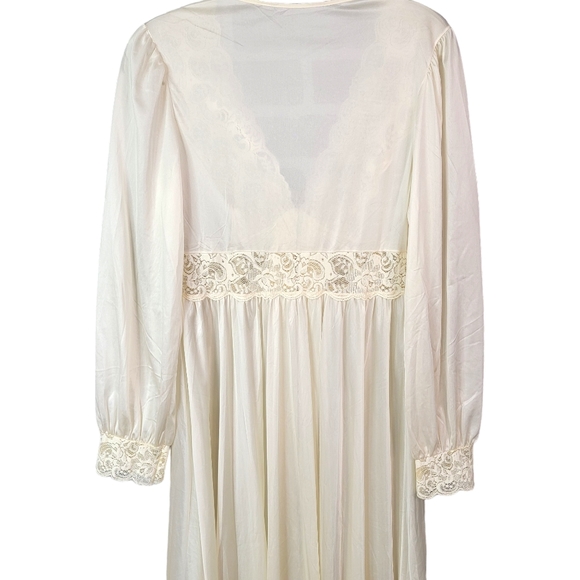 Shadow Line True Vintage Made in USA Sheer Lace Bridal Vibes Night Gown S - Picture 2 of 15